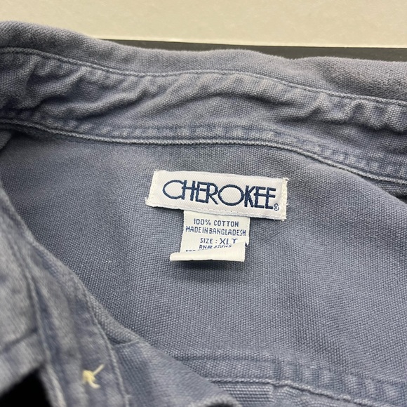 Men’s Cherokee shirt - Size XLT -  soft denim - Picture 6 of 9